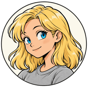 Hailey, a smiling girl with long wavy blonde hair and blue eyes, in a grey T-shirt.